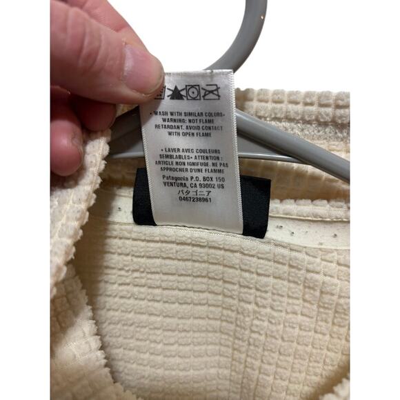 Patagonia R1 Full ZIp Jacket Women's Med Cream Regulator Waffle Polartec Fleece - Picture 7 of 12